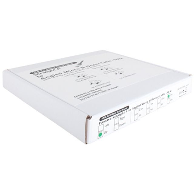 PD302MBS-2mUA USB3.0 AM-MicroB 위쪽 꺾임 케이블 2m