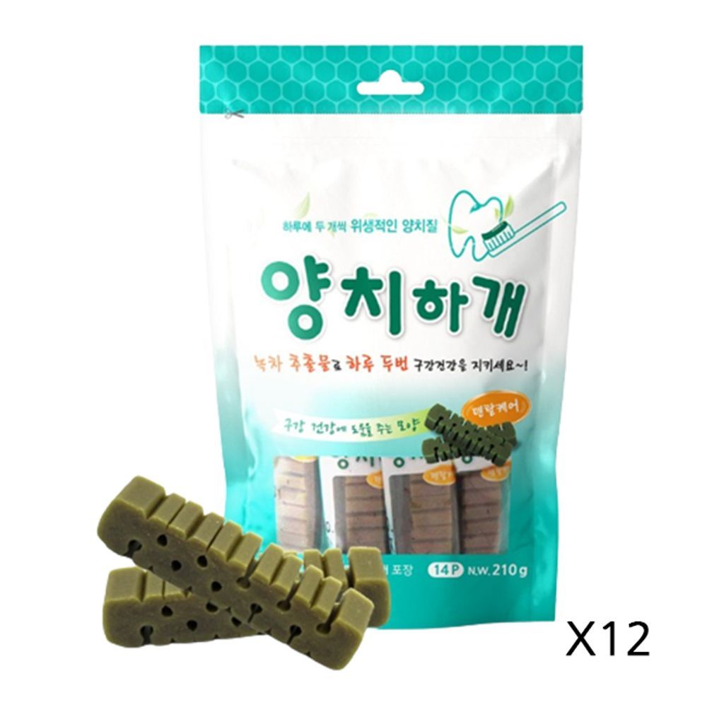 강아지 14P 양치껌 일상 12개 묶음 반려견 치석관리