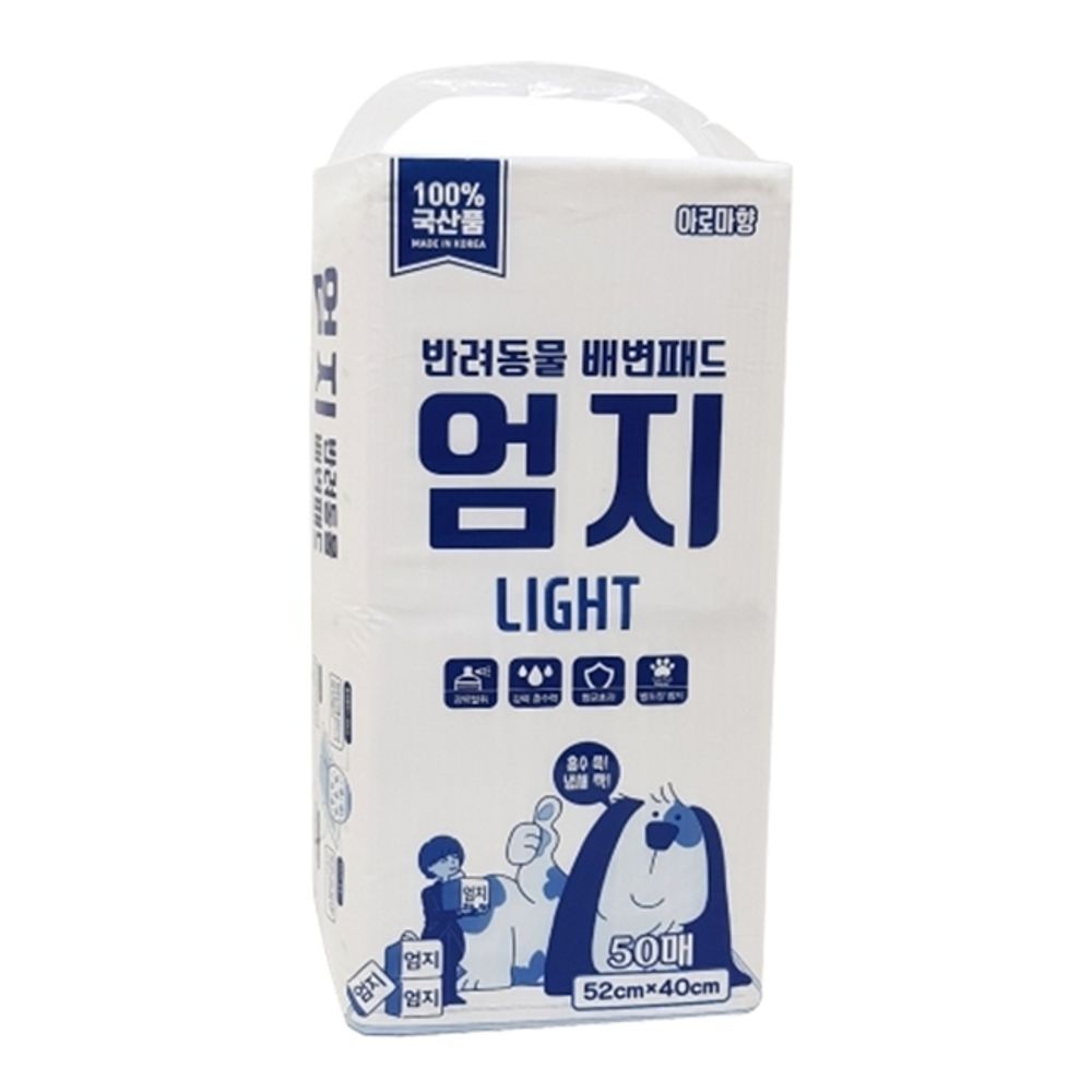 강아지 배변패드 엄지 일상 아로마향 50매 1P 실내 화