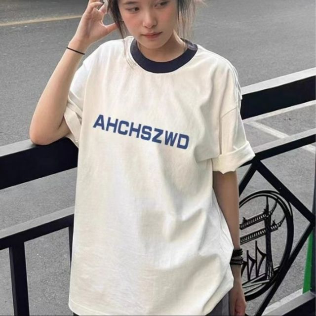 반팔티 오버핏 우먼즈 기본 링거 데이