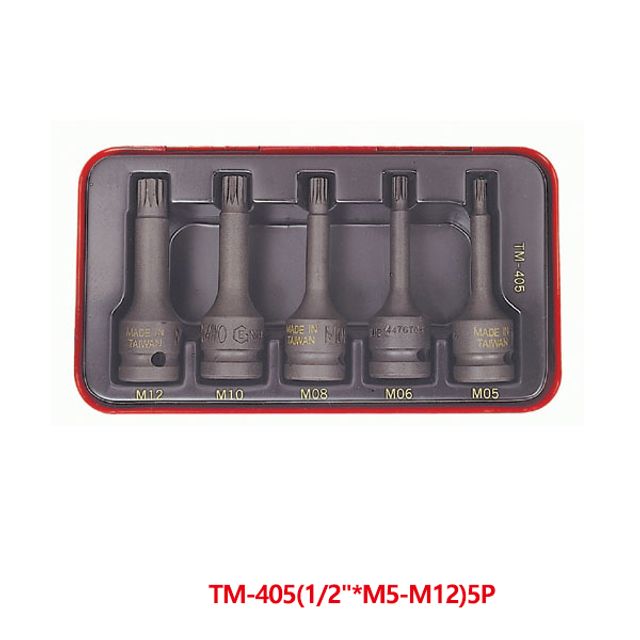 지니어스 1/2in 12각별비트소켓세트5pcs TM_405