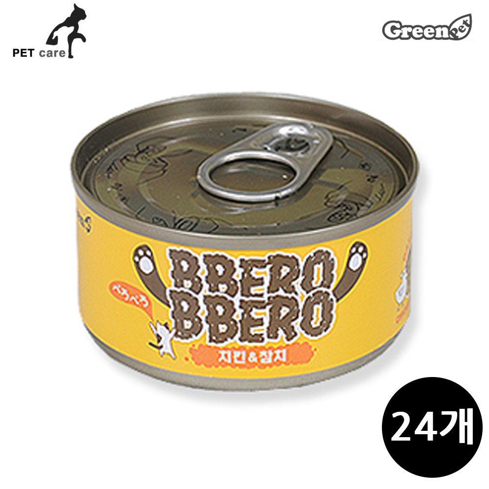 그린펫 빼로빼로 치킨 참치 80g 24개입 1박스