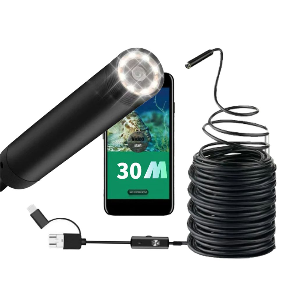 스마트폰내시경 배관 싱크대 HD ip68 8LED 30M카메라