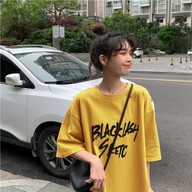 블랙래쉬 반팔 여성 기본 박스 데이 티셔츠 박스티 박