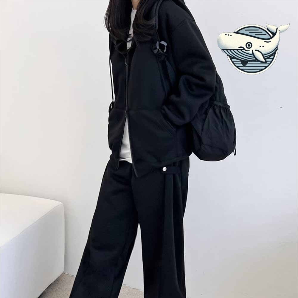 여자 후드 양털 기모 팬츠 부드러운 트렌디