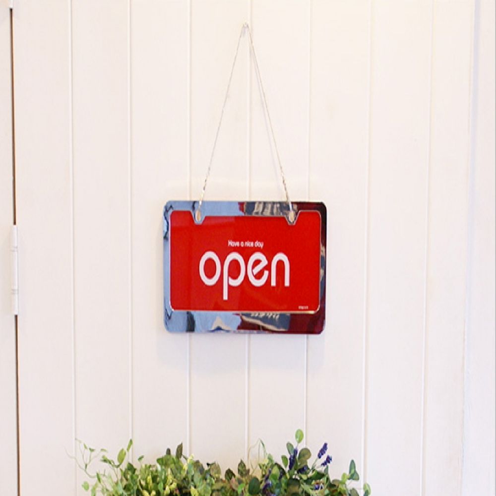 OPEN/CLOSED (스텐/빨강) 7803