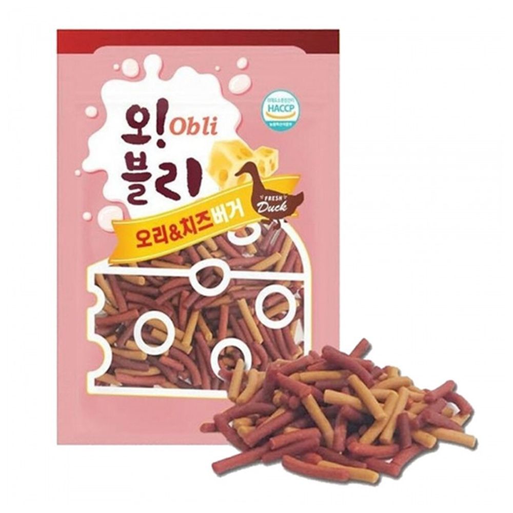 애견 오리 스타일 치즈 버거 100g 고품질 노즈워크 훈