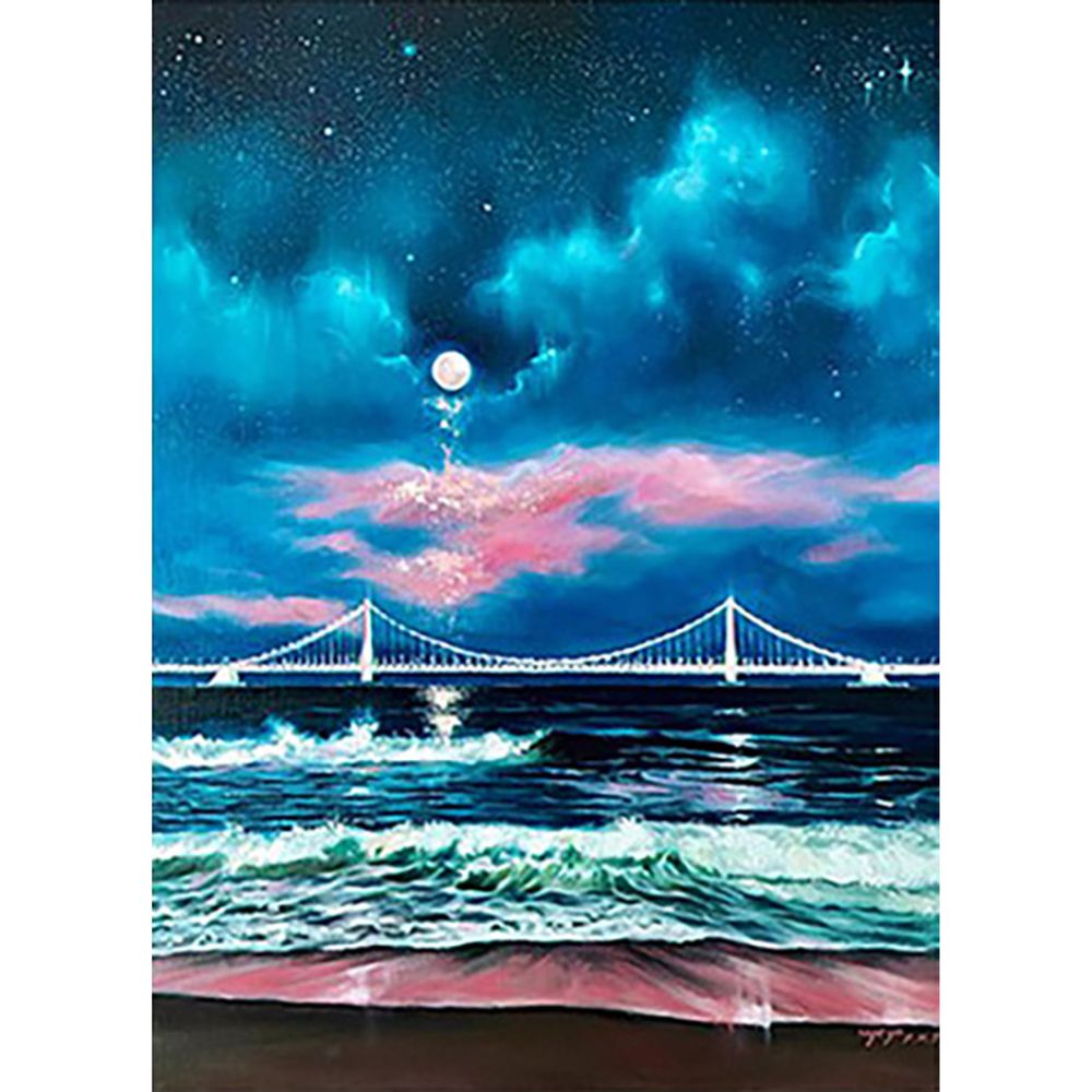 모든것이 빛나는 밤 (패브릭) 보석십자수 40x55