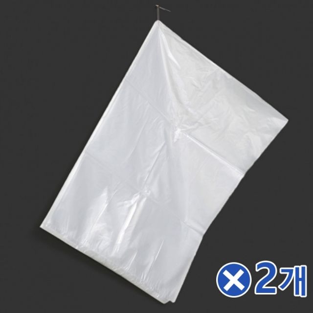 두꺼운 평판 흰색 쓰레기봉투 50L 100매x2개 봉지