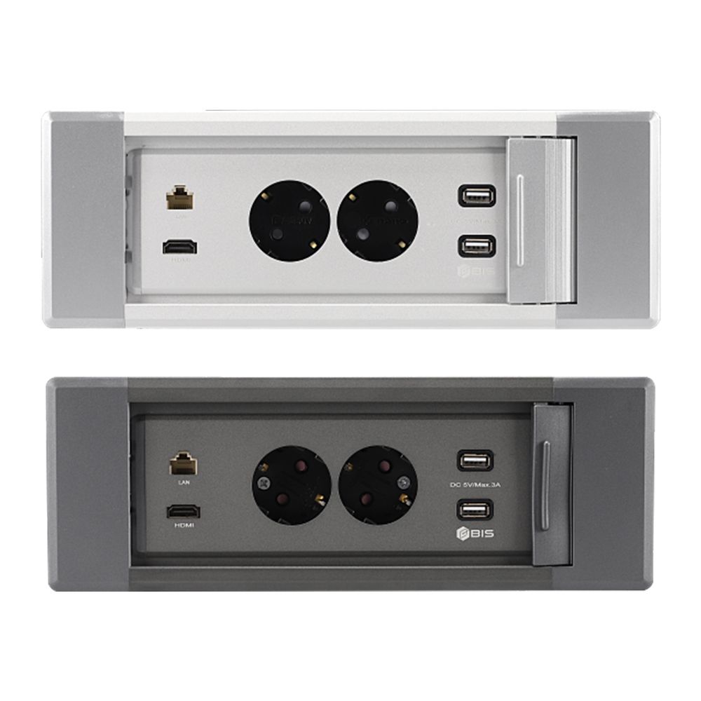 4in1 국산 매립형 2구 콘센트 USB 랜 HDMI 무드등