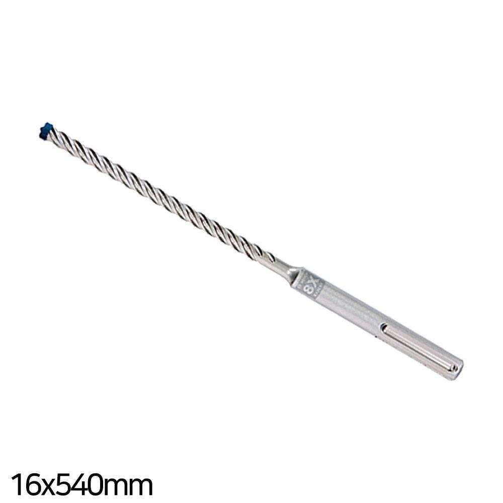 8x 타공 햄머드릴 비트 sds max 16x540mm 철근 4 날