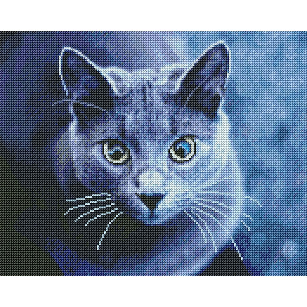 하모니아트 보석십자수 패브릭형 고양이