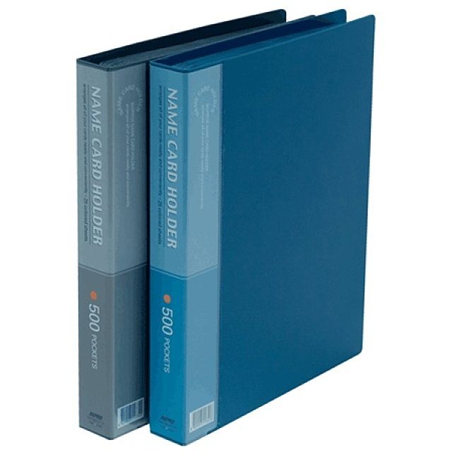 대흥 N500 발포PP 명함첩 500명 청색 화일 명함첩