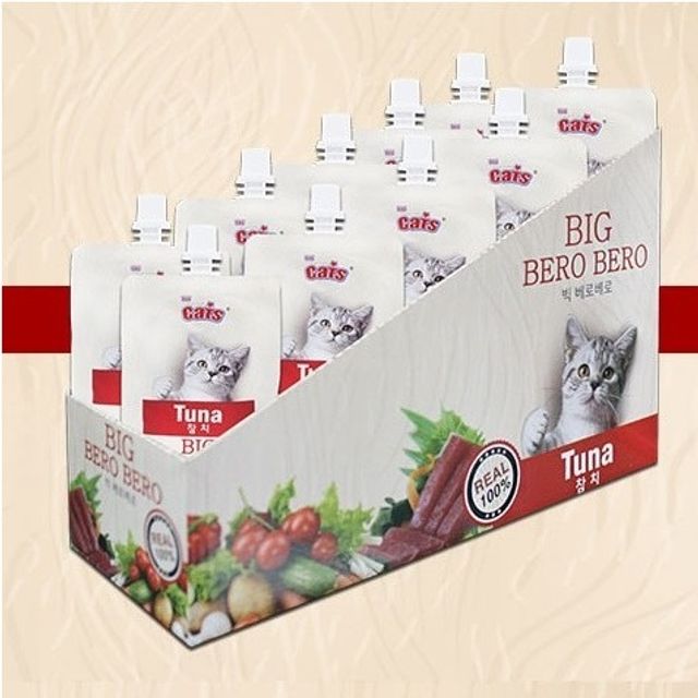 고양이 수분보충 피모건강 짜먹는 간식 참치 10개입