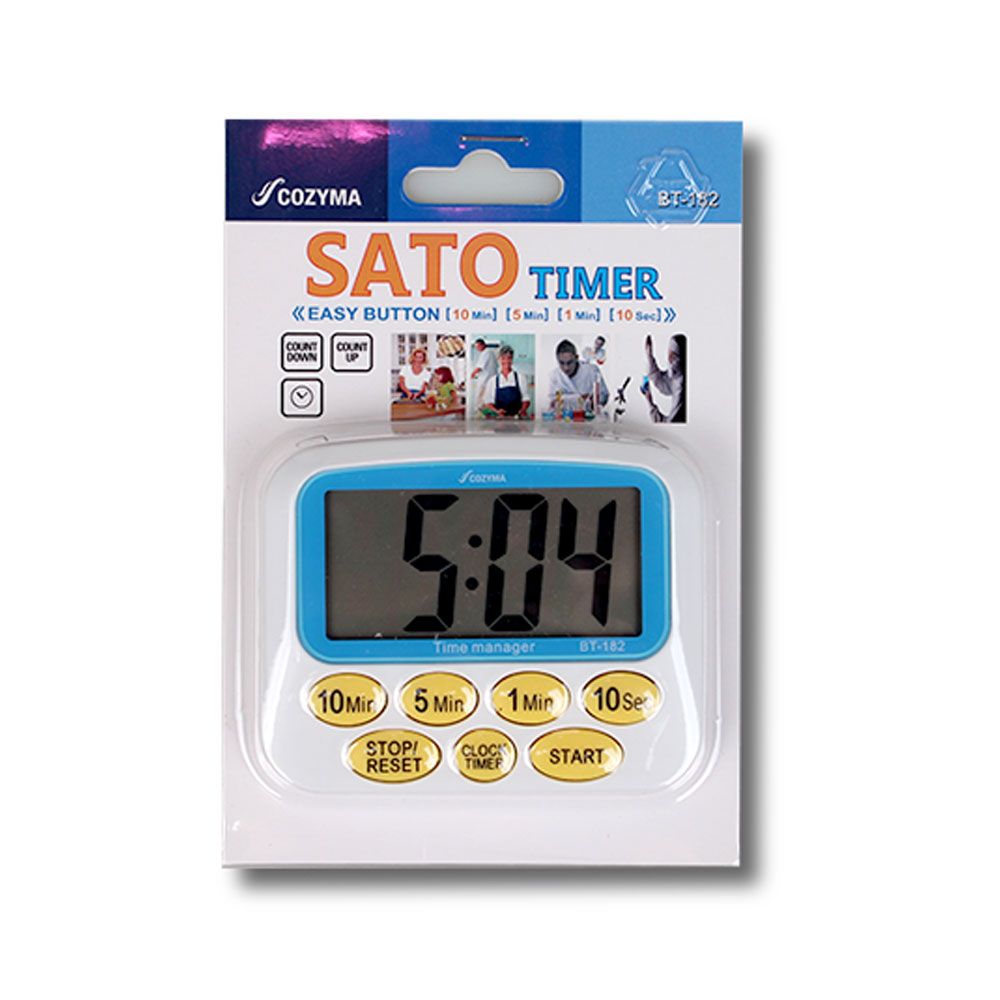 SATO 타이머 BT-182 사각형 디지털 주방 요리 타이머