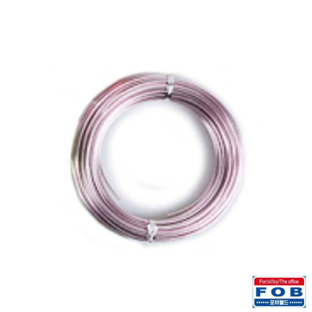 포비 와이어 공예 칼라철사 두께 3.0mm x 6.4M 분홍