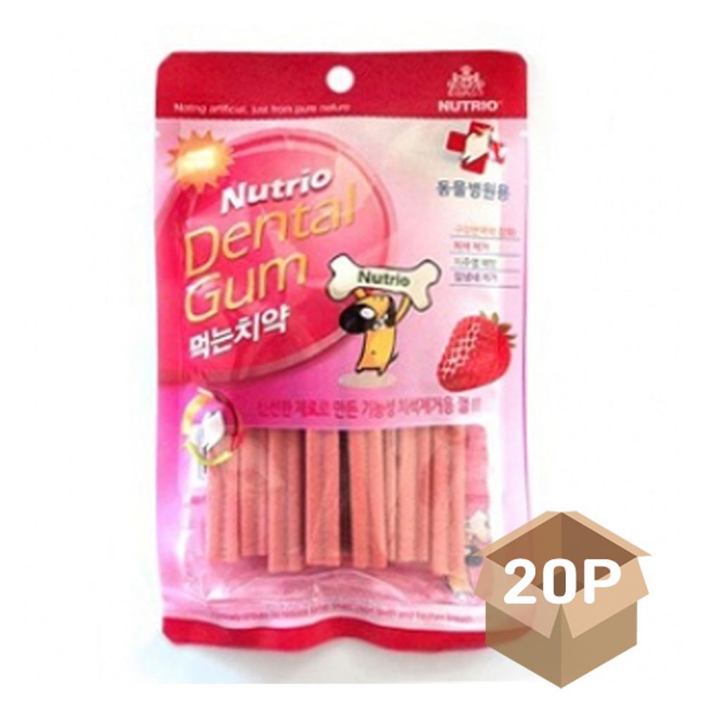 개껌 20P 딸기맛 일상 반려견 소프트 덴탈껌 치석관리