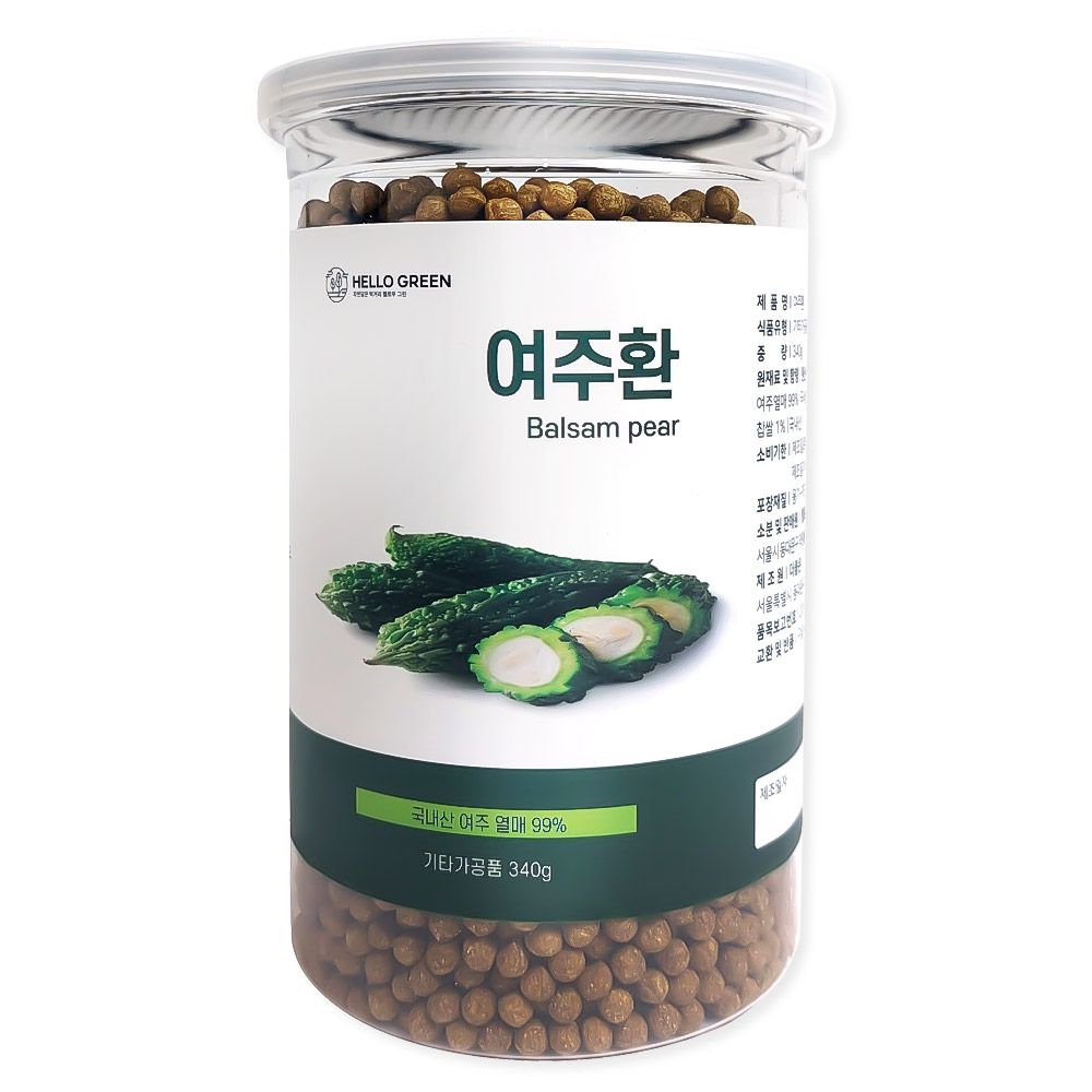 헬로우그린 국산 햇 여주환 340g 대용량 건여주 고과