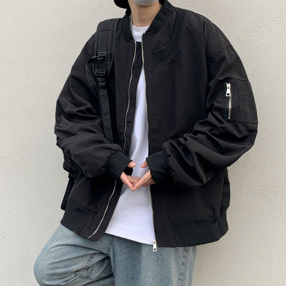 데이리 남성 멋쟁이 오버핏 블루종 아우터 자켓 점퍼