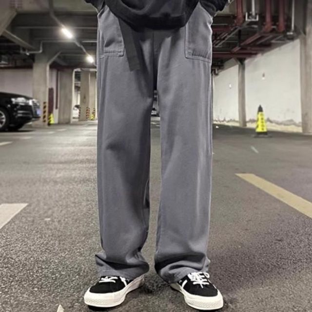 남성바지 허리밴딩 일자팬츠 데일리룩 편한바지 남자