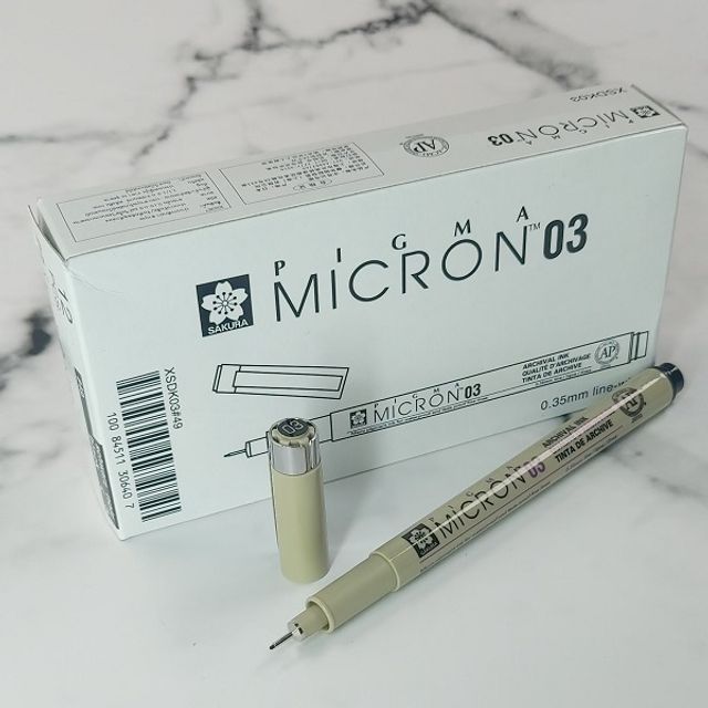 사쿠라 피그마 MICRION 0.35mm Black 1다스(12자루)