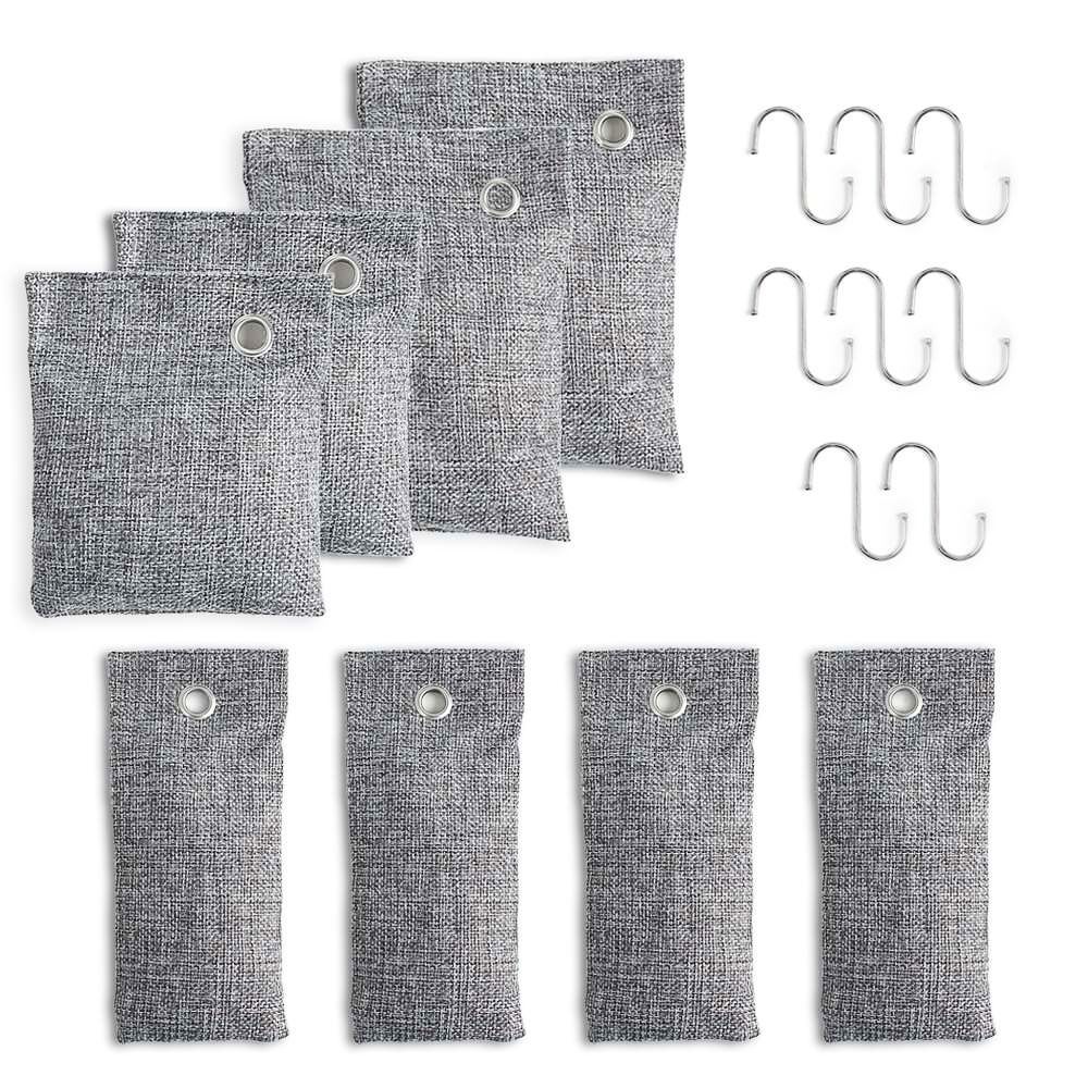 대나무 숯 탈취제 그레이 8p 꿉꿉 차량 건조 집