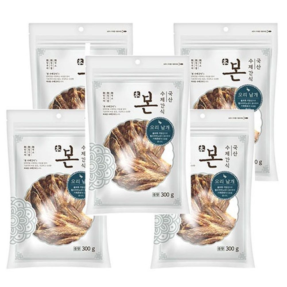 강아지간식 300g 오리날개 일상 5P 건조 반려견 영양