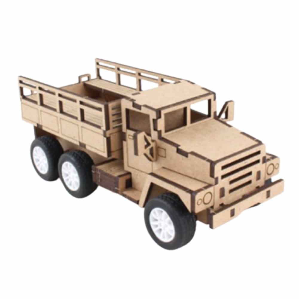 DIY 조립 풀백 육공 트럭 나무모형 나무퍼즐