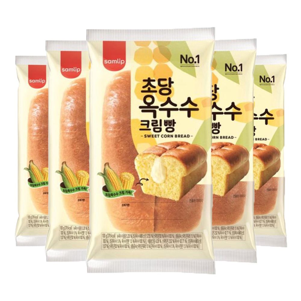 (오티삼립)초당옥수수크림빵 100g 5봉