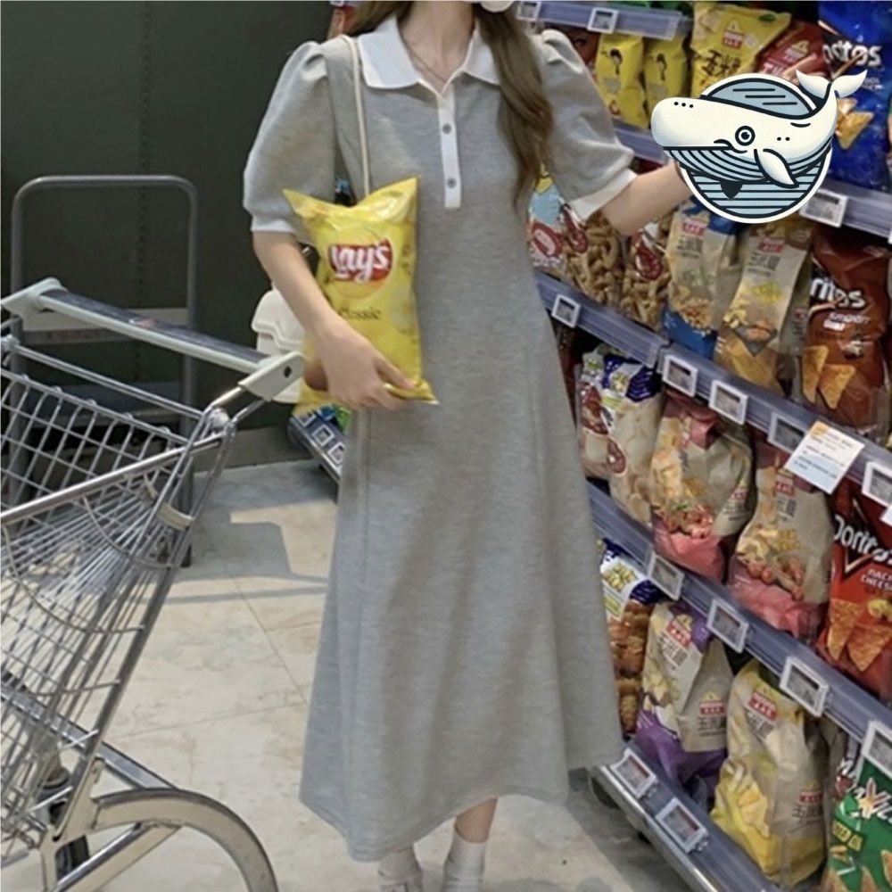 편안한 캐주얼 홈웨어 롱원피스 여름 나들이룩