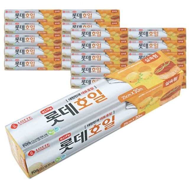 BOX 롯데호일 쿠킹호일 실속형 15u (25cmX30m) 20EA
