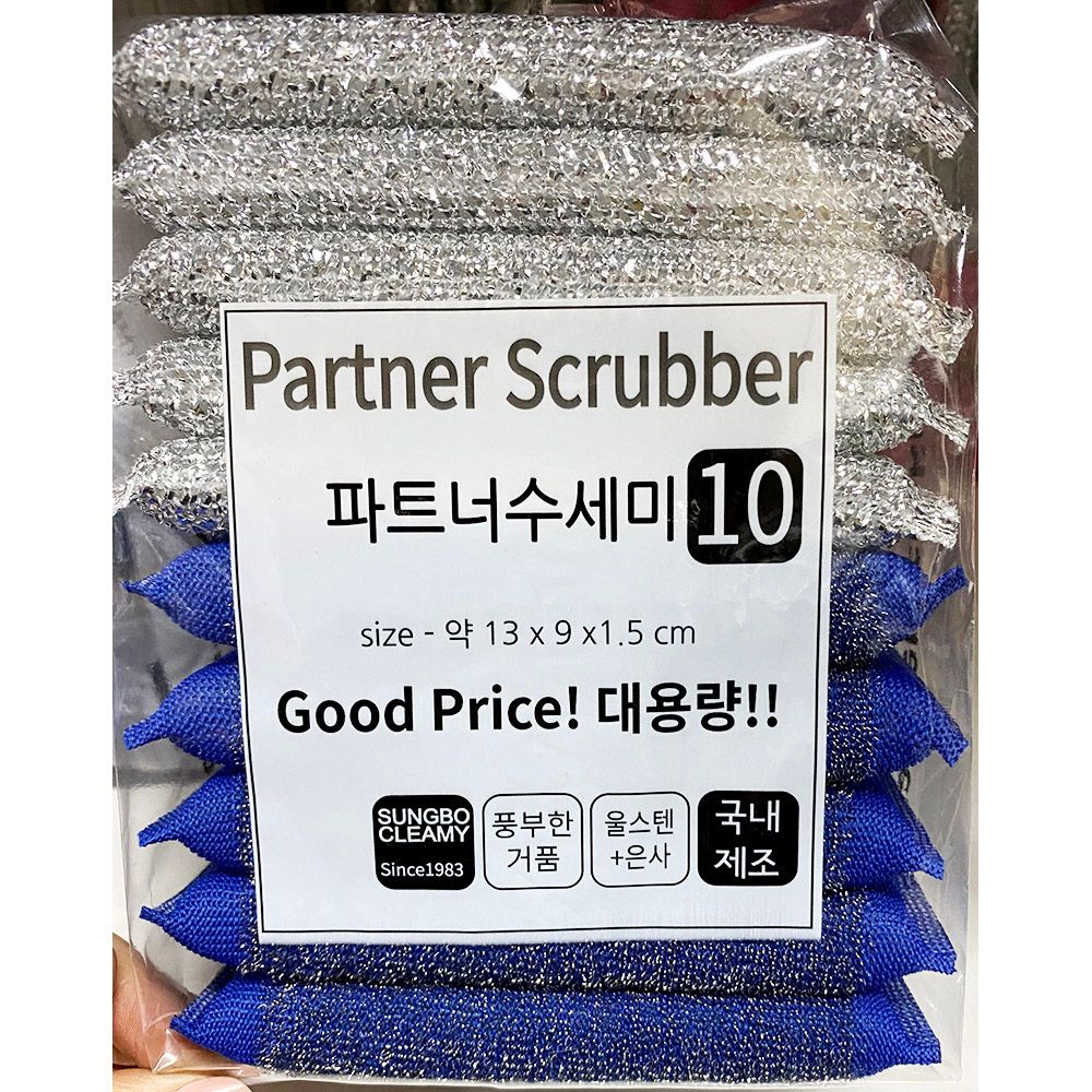 파트너수세미 크리미 강력5p 반짝5p x40개 식당용