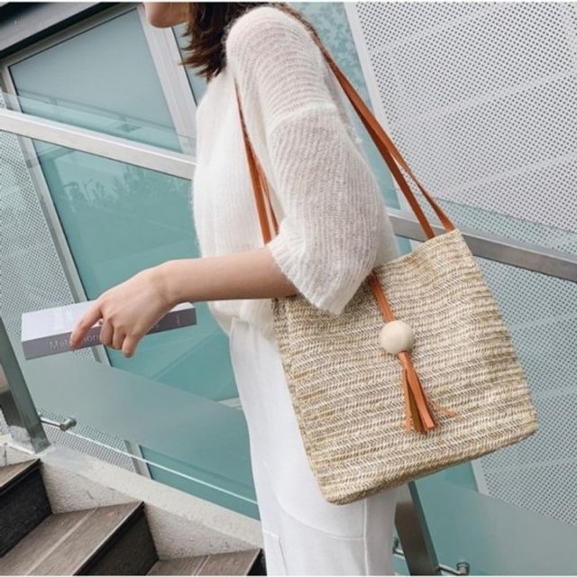 라탄 숄더백 여성 여름 가방 에코백