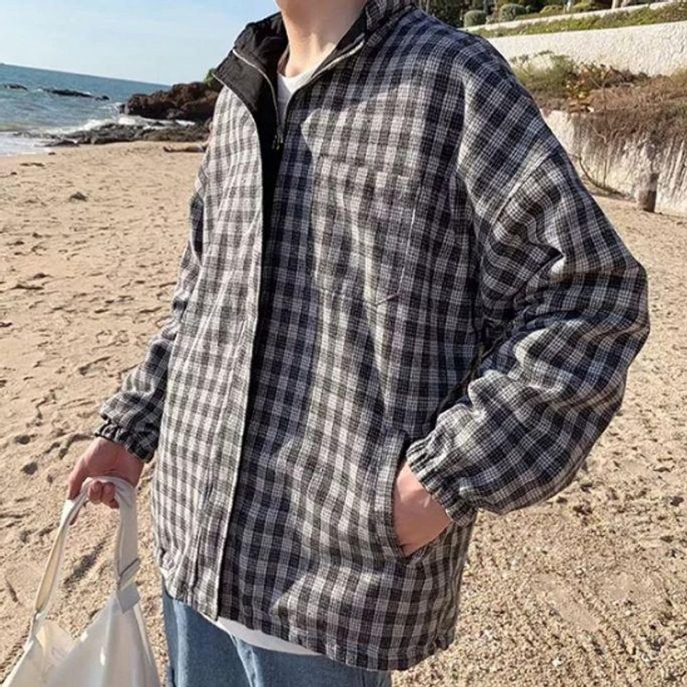남자 양면자켓 봄 가을 잠바 점퍼 캐주얼 자켓 2색 체