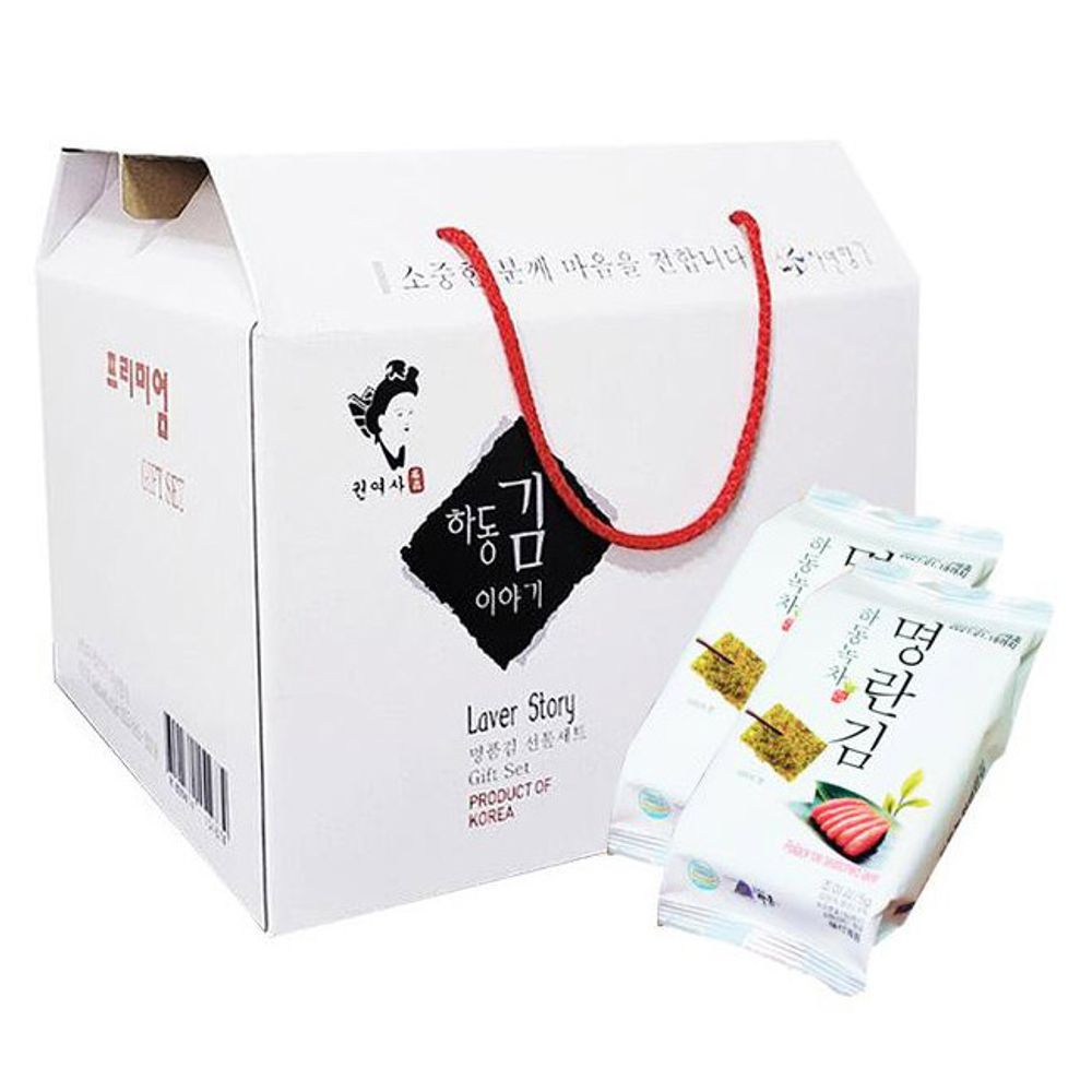 (선물포장) 명란 뿌린 하동녹차 명란김 6g 36봉