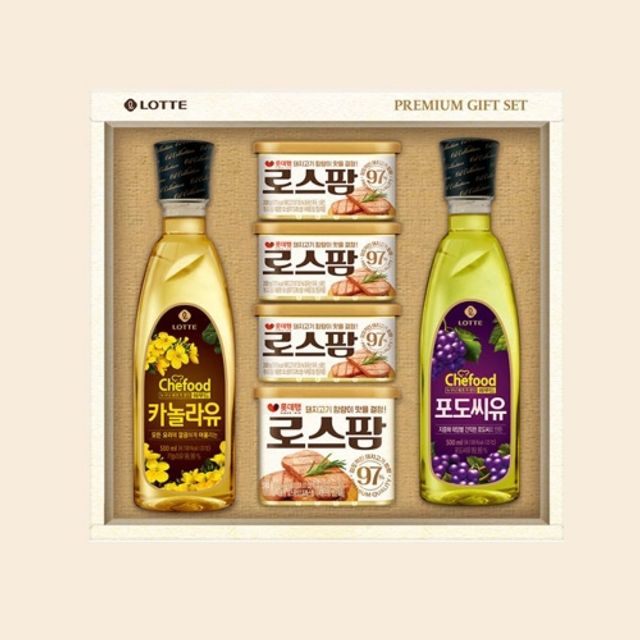 명절선물세트 햄 포도씨유 카놀라유 알찬구성 1세트