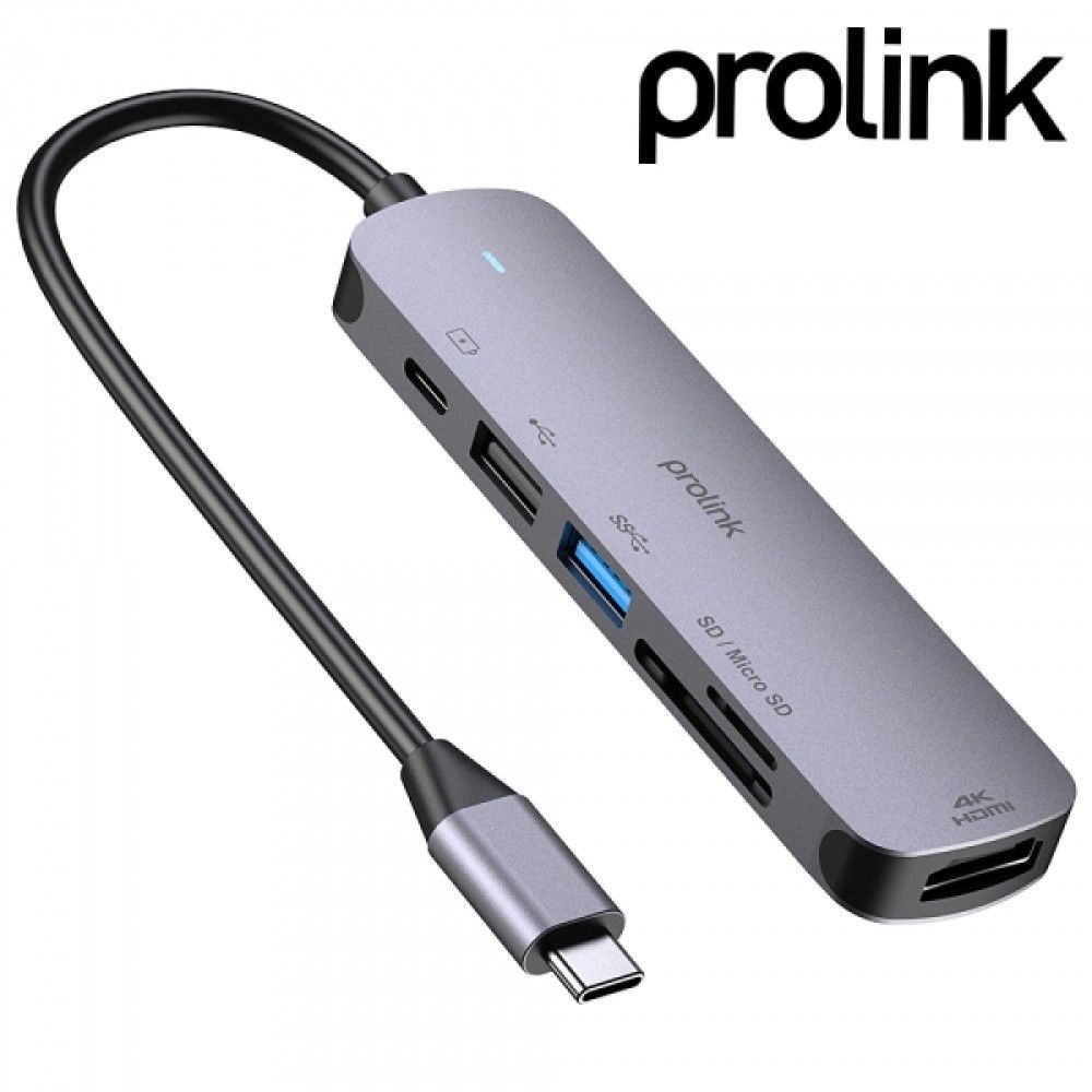 프로링크 USB3.0 Type C 6 in 1 멀티허브