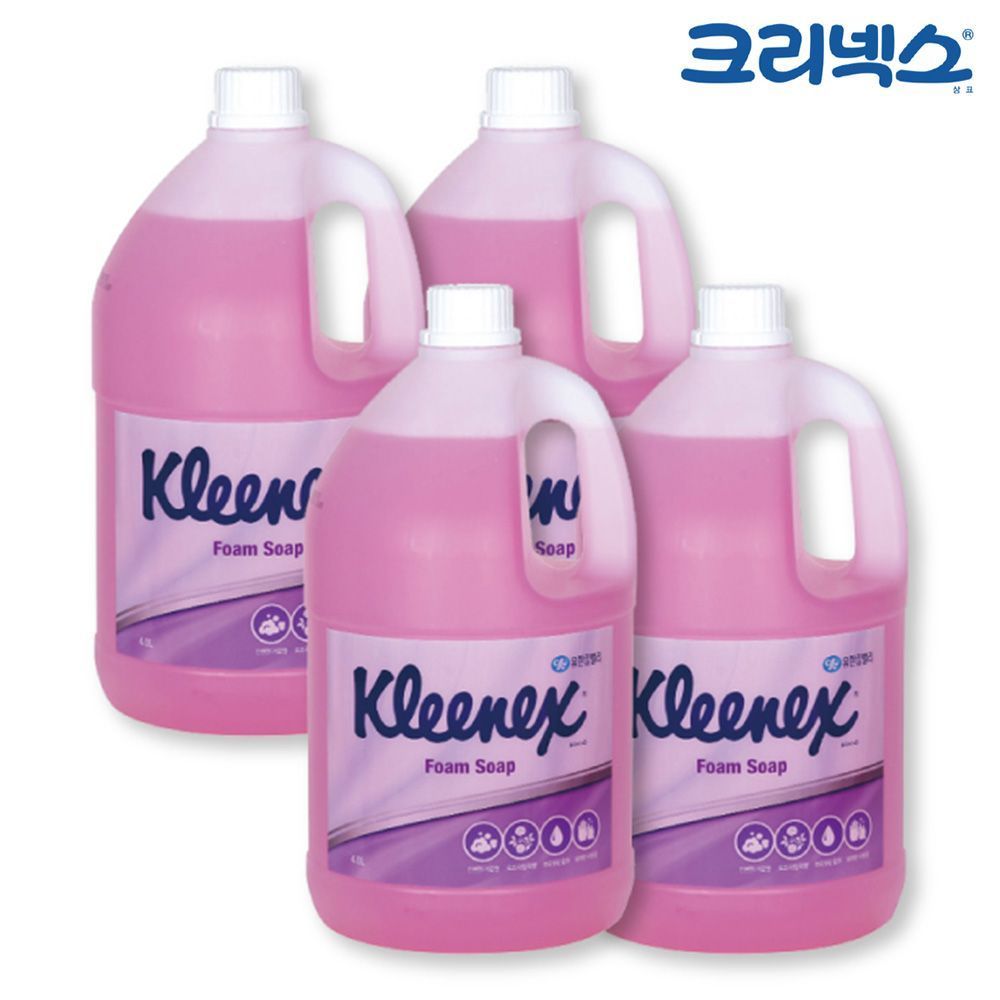 크리넥스 핸드워시 폼 솝 로즈라일락향 4L x 4개