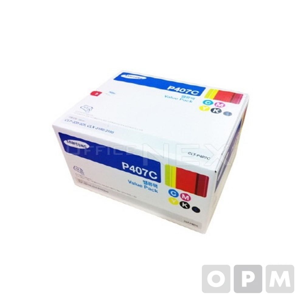 삼성 토너 CLT-P407C/4색(흑/청/적/노) 세트 1EA