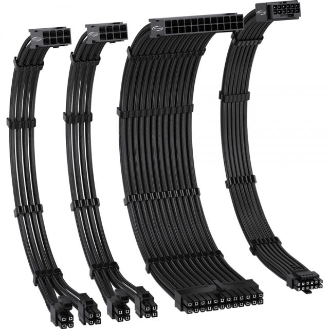 PSU 연장 16AWG 슬리빙 케이블 블랙 4종 EZDIY-FAB