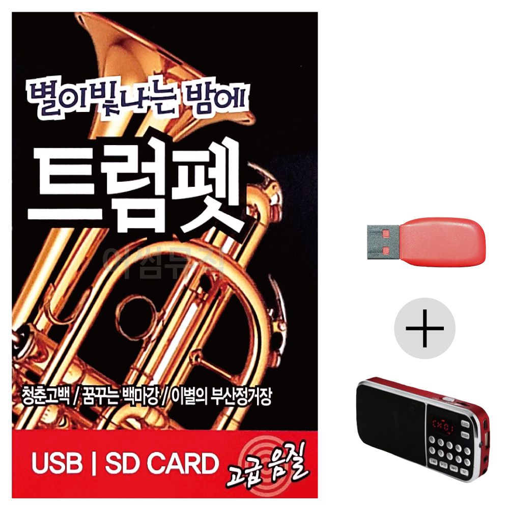 별이 빛나는 밤에 트럼펫 USB+효도라디오 세트상품
