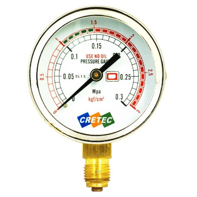 크레토스-7000814 압력계/250㎏f/㎤/63파이