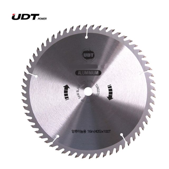 UDT 알루미늄용 팁쏘 원형톱날 A405 16inx100Tx3.2T