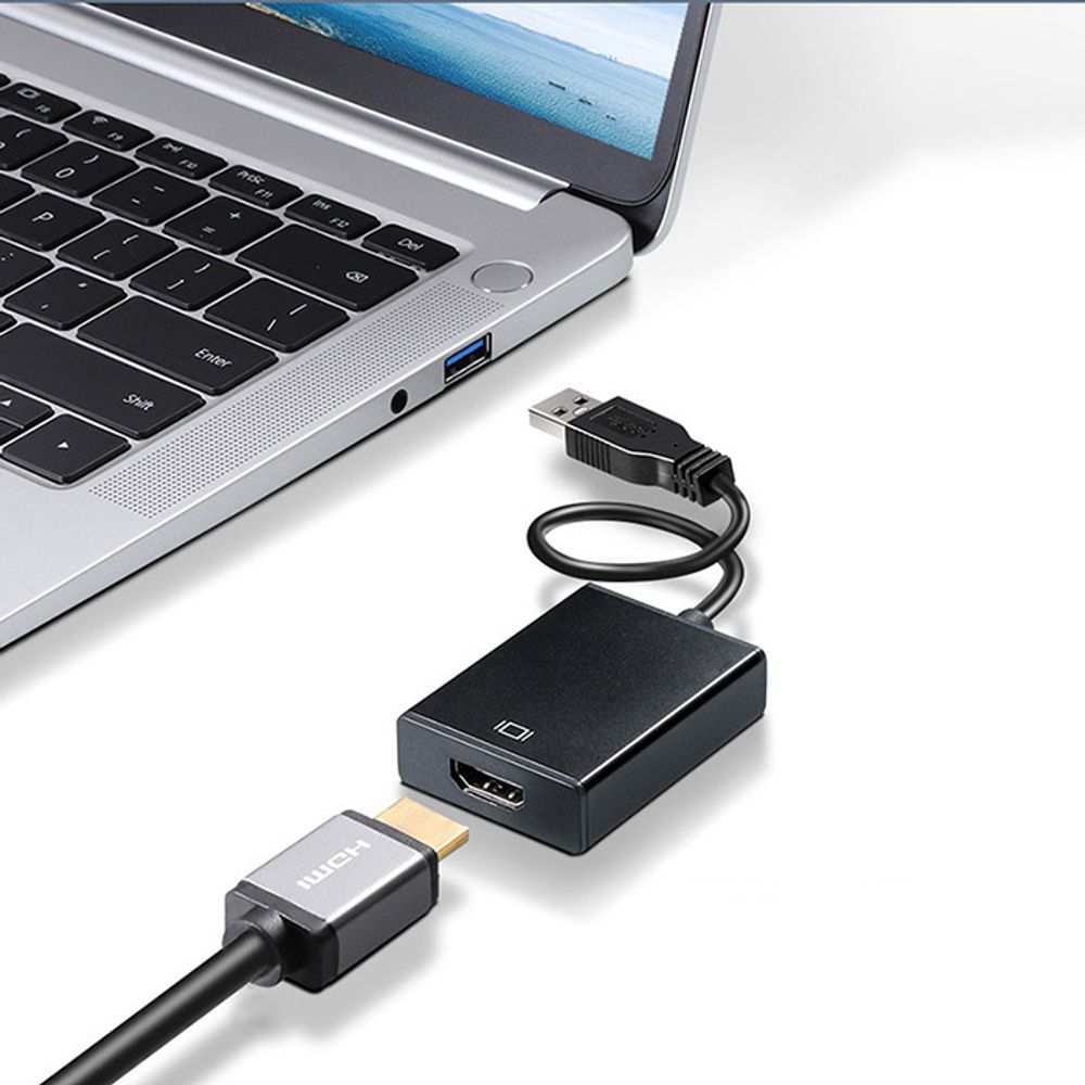 모니터확장기 USB 3 to HDMI 컨버터 연결