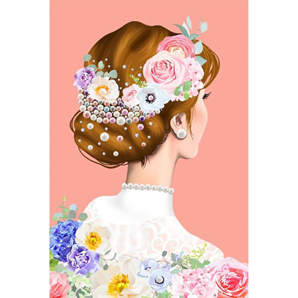 화관을 쓴 여인 2 (패브릭형) 보석십자수 40x60