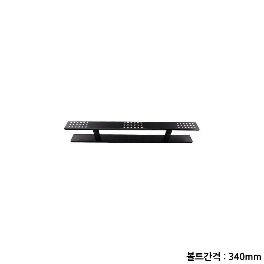 강화유리 문용 340p 알루미늄 사각 흑색 문 손잡이