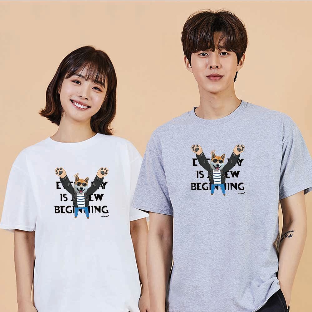 도지코인시바견진돗개4 반팔티 오버핏 BH