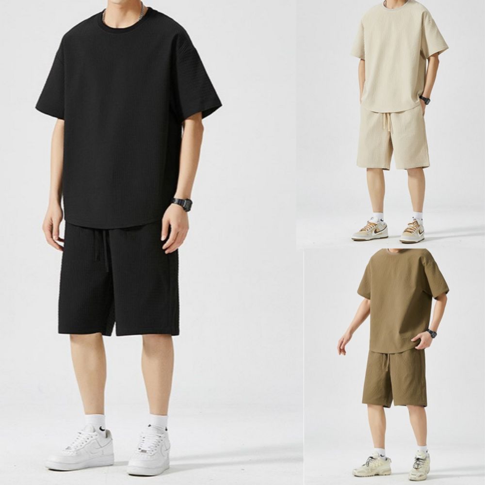 오뜨모드 오버핏반바지 오버핏반팔티 쿨트레이닝세트