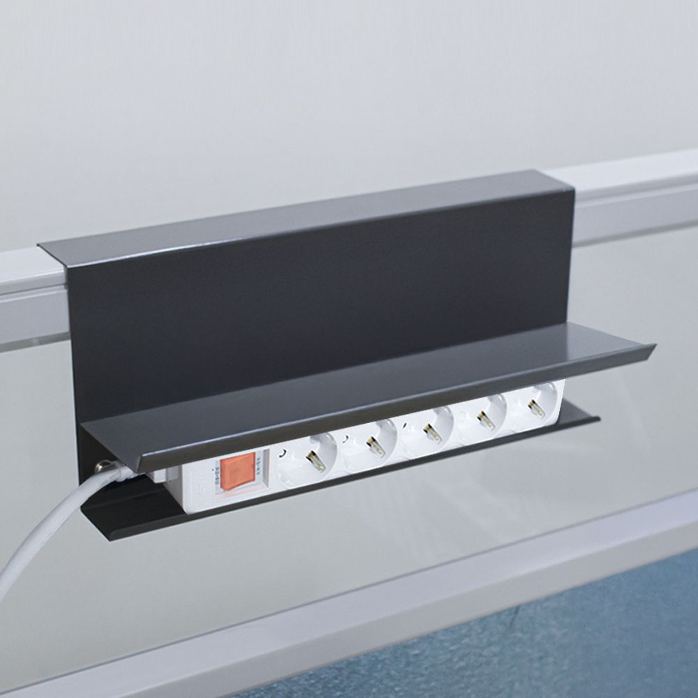 일상구상 파티션 선반+멀티탭 거치대 (45) 그레이