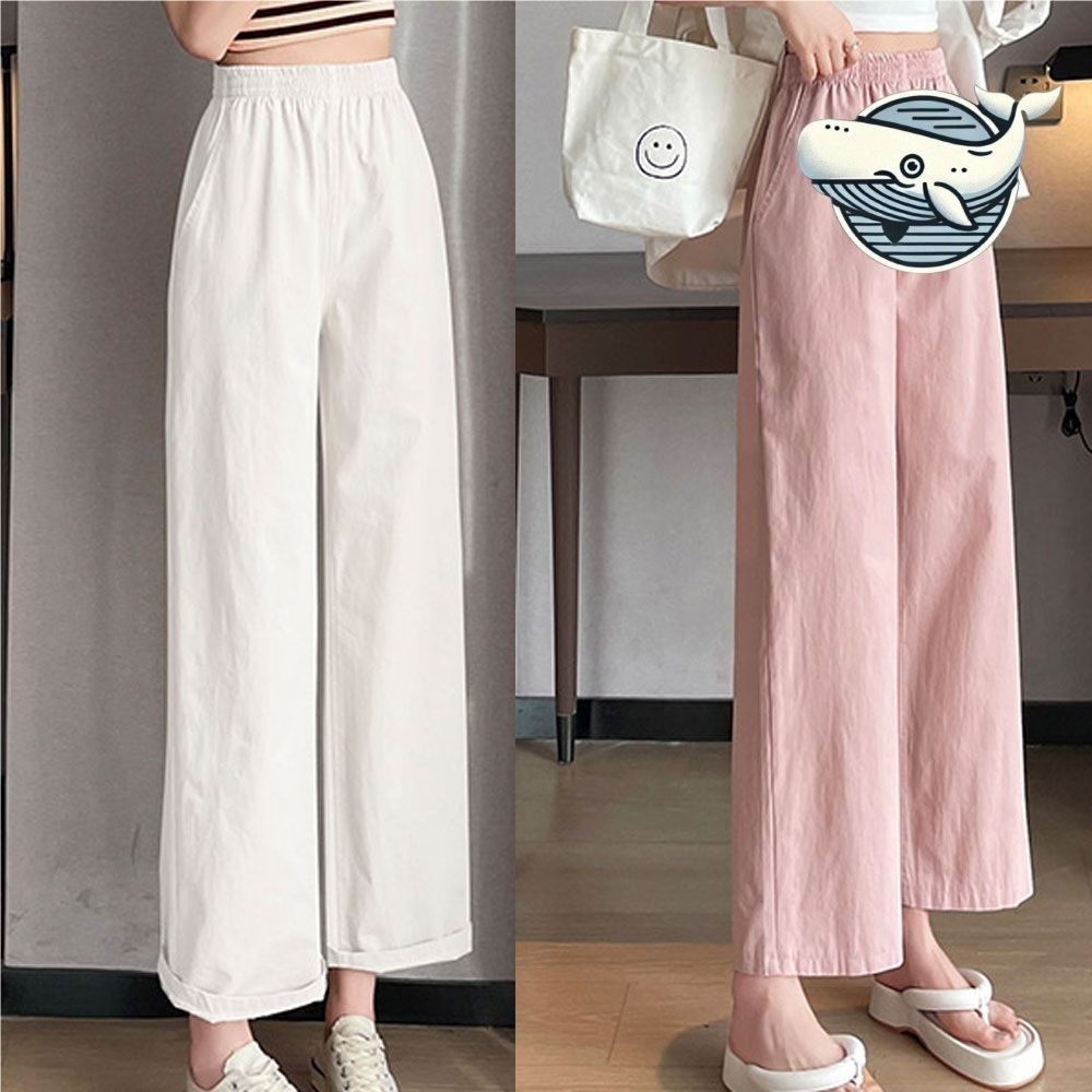 허리밴딩 코튼 와이드팬츠 데일리핏 군살커버